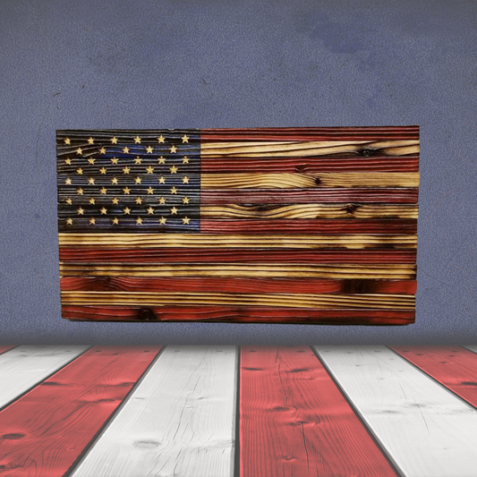 Wooden USA Flag - Small