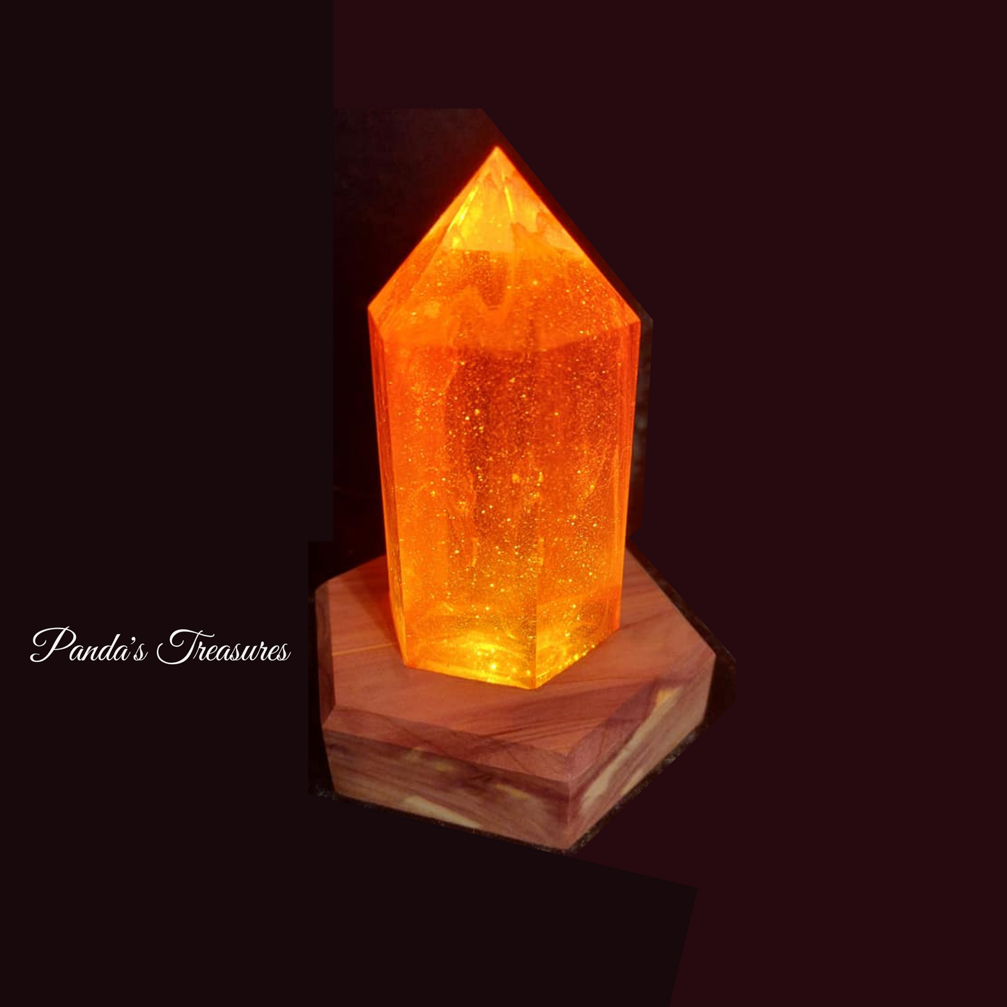 Crystal Shaped Night Light - Orange